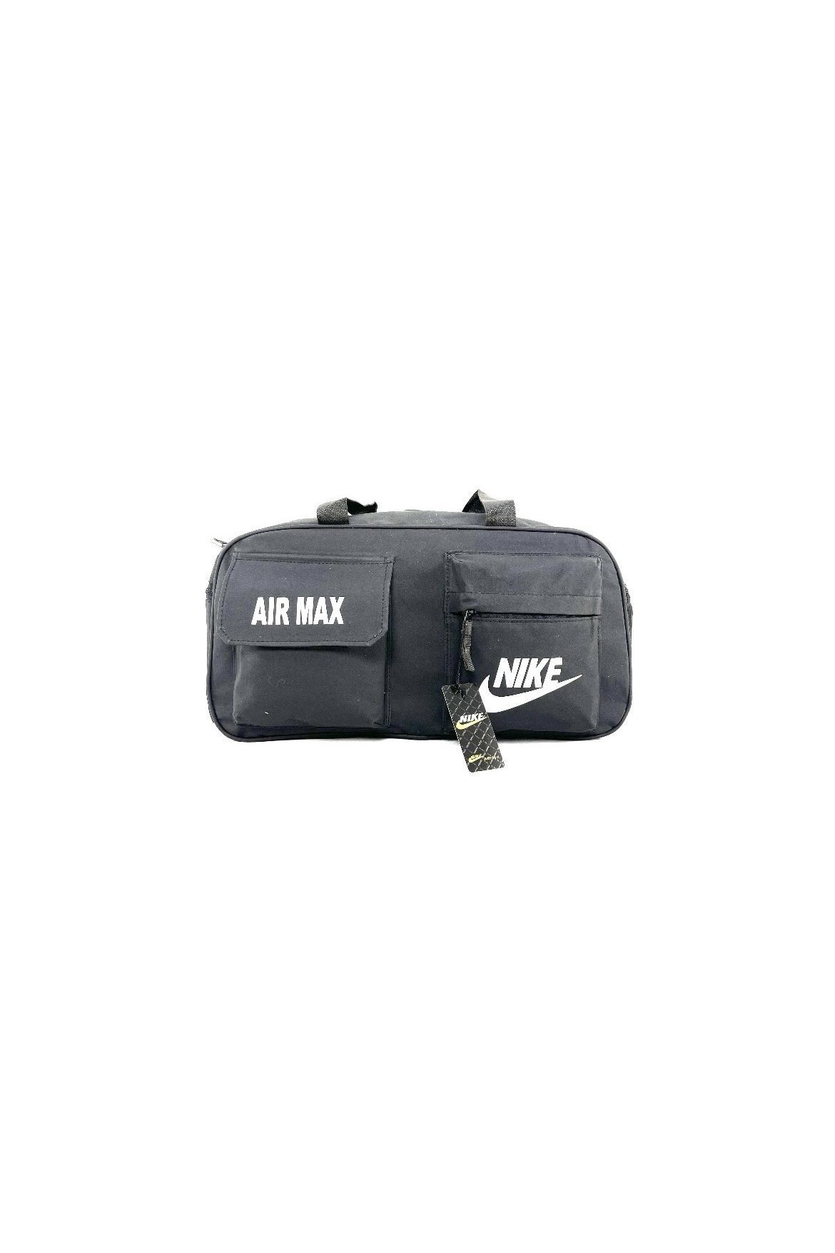 ساک ورزشی نایک ایرمکس دو جیب با طراحی جذاب، جاکفشی، بند بلند، جیب بقل و بندهای همرنگ بدنه