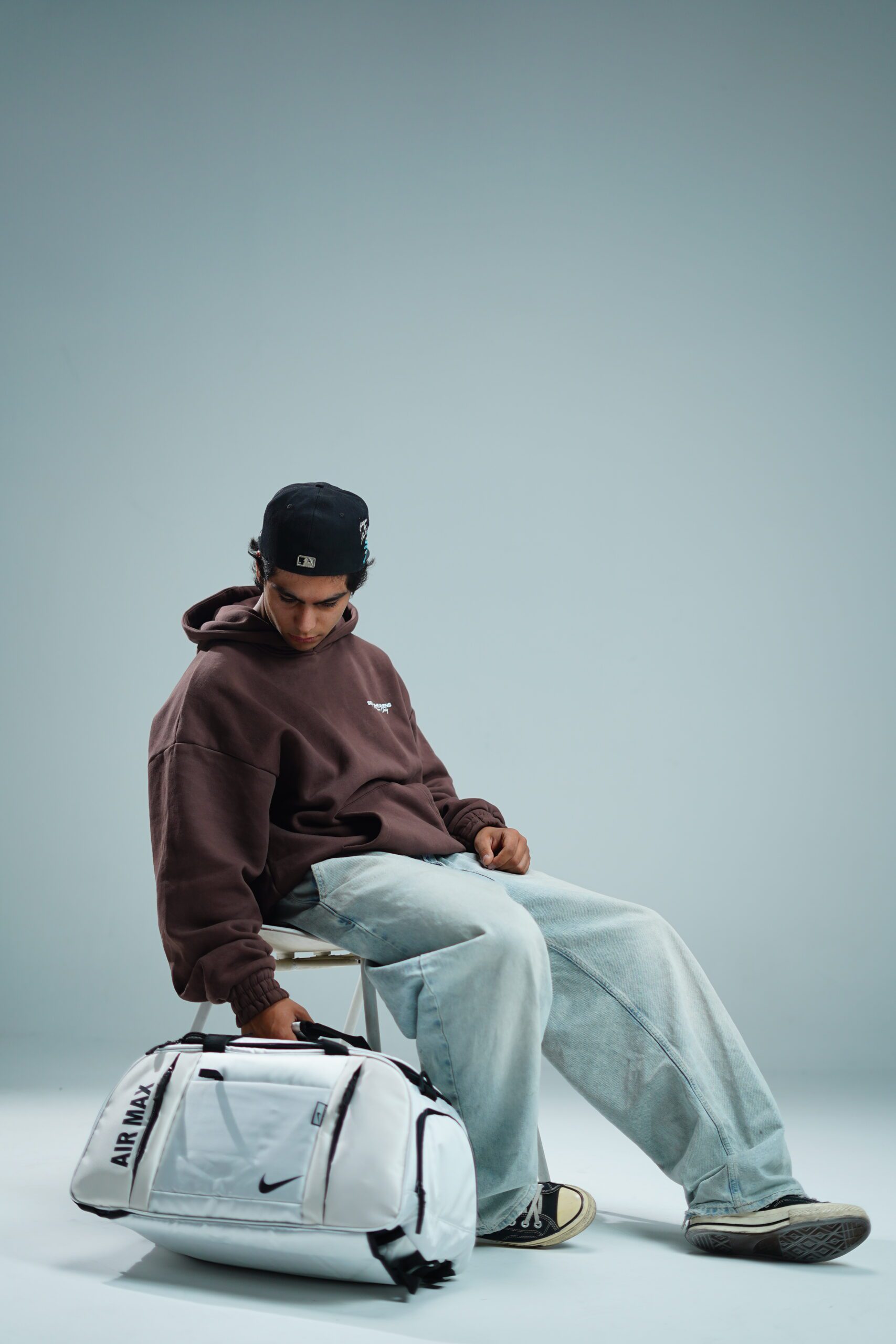 ساک ورزشی نایک ایرمکس ساک ورزشی زنانه نایک ایرمکس رنگ صورتی و آبی پاستلی